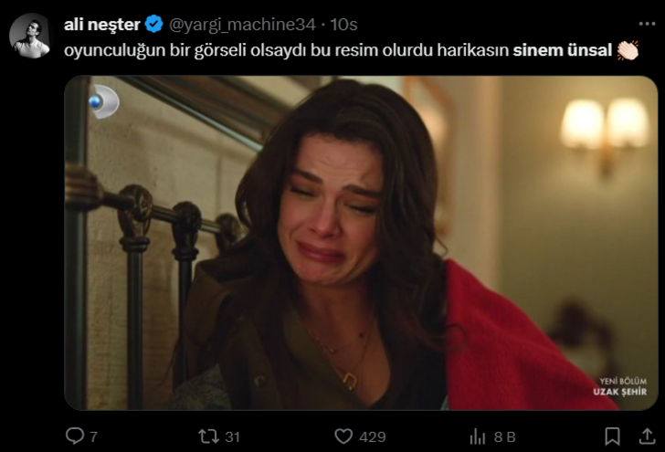 Uzak Şehir'in 20. bölümüne Alya damga vurdu! Sinem Ünsal'ın oyunculuğu sosyal medyayı salladı G5