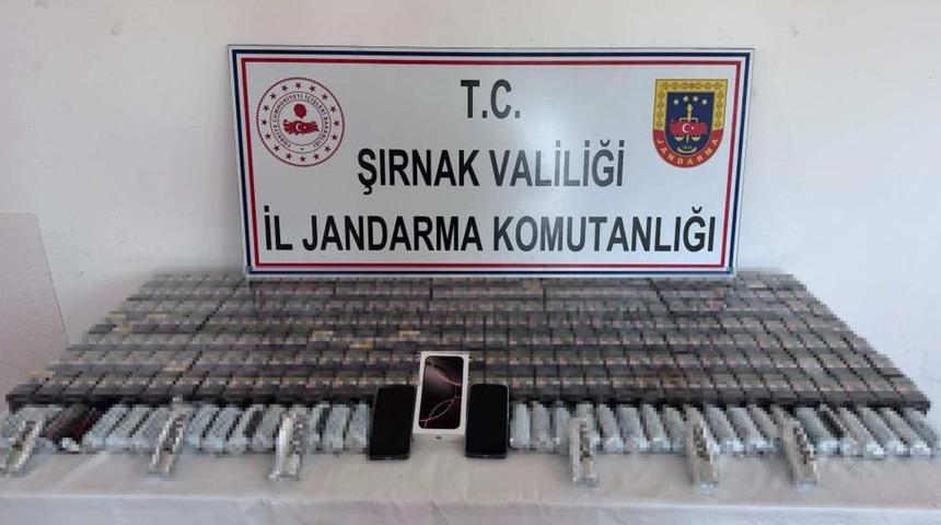 Şırnak'ta jandarma ekipleri bir milyon TL'lik kaçakçılığı önledi