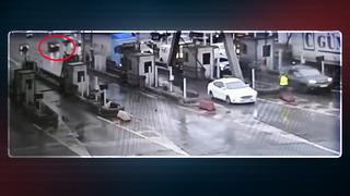 Gişe faciasının görüntüleri ortaya çıktı! Tıra çarpma anı kamerada