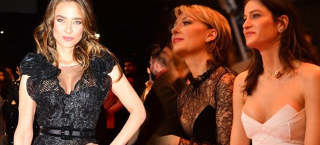 Kırmızı halıya kadınlar damga vurdu: Dekolte yarışı!