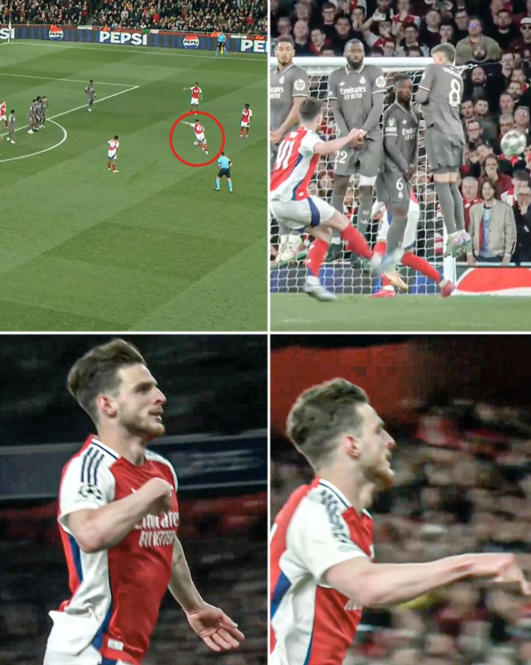 Şampiyonlar Ligi nde Declan Rice dan Real Madrid e 2 füze! 12 dakikada tarihe geçti... 2