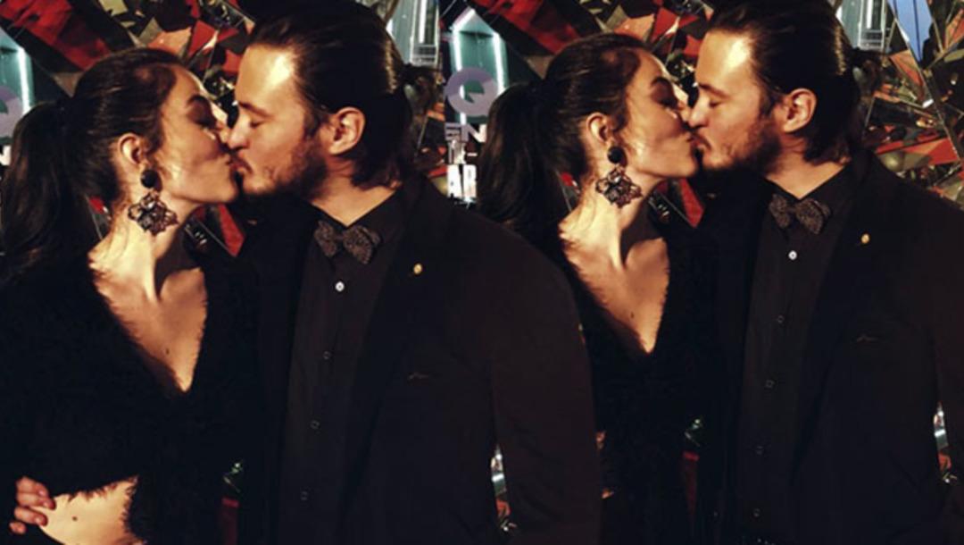 GQ gecesinin en romantik pozu