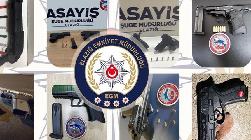 Elazığ’da 22 adet ruhsatsız silah ele geçirildi