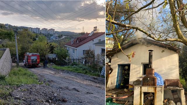 Mangal için yakılan barbekü çatı yangınına neden oldu