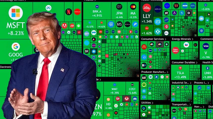 Trump'ın kararı sonrası piyasalar coştu! 2008'den bu yana en büyük sıçrama