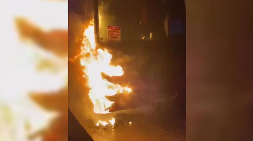 Hatay'da yolcu otobüsünde korkutan yangın