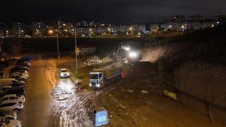 Ankara'da yağmur etkili oldu! İstinat duvarı çöktü