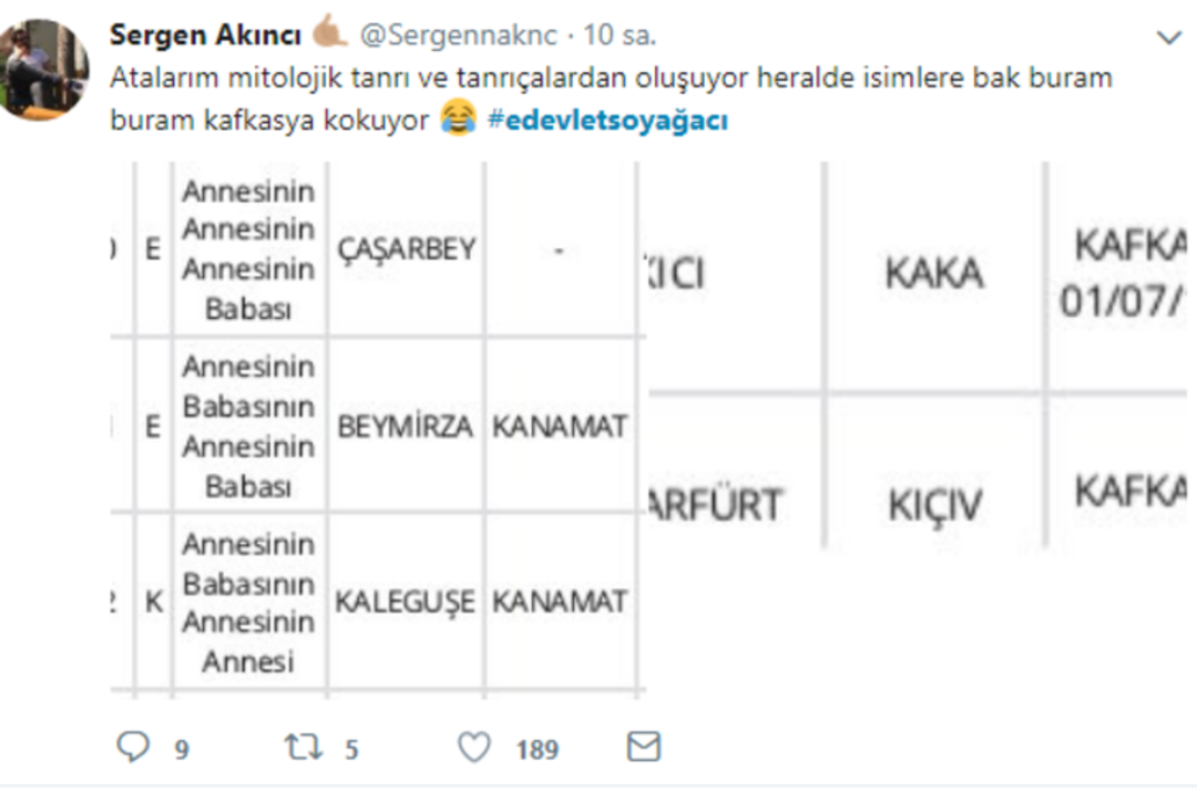 e-Devlet soyağacı sorgulamasında ortaya &ccedil;ıkan ilgin&ccedil; isimler
