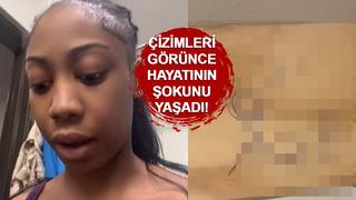 Otel odasında korkunç mesaj! O çizimleri gören genç kadın ne yapacağını bilemedi! Hemen polise haber verdi...