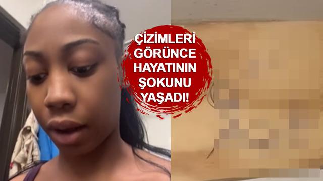 Otel odasında korkunç mesaj! O çizimleri gören genç kadın ne yapacağını bilemedi! Hemen polise haber verdi...