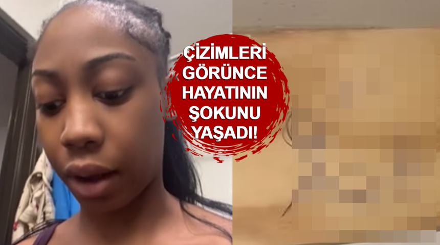 Otel odasında korkunç mesaj! O çizimleri gören genç kadın ne yapacağını bilemedi! Hemen polise haber verdi...