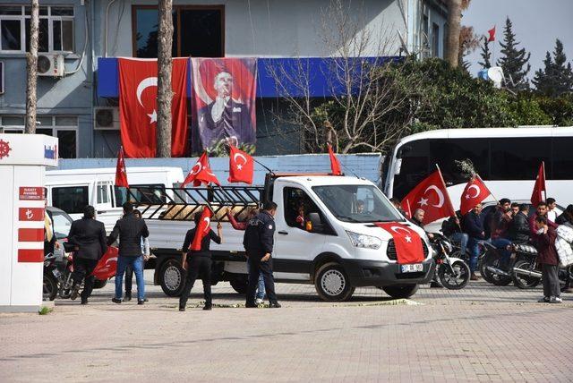 Reyhanlı’da Mehmetçiğe destek konvoyu