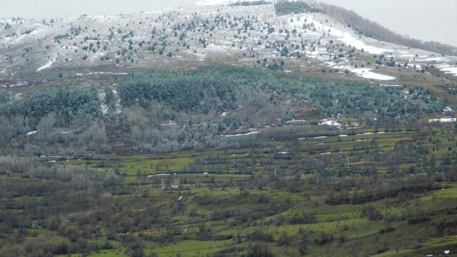 Posof’ta bahar ile gelen kar