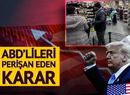 Fiyatlar fırlayacak diye marketlere akın edip stok yapıyorlar! Trump'ın gümrük vergisi kararı ABD'lileri perişan etti: "Dua edin de hayatta kalalım"