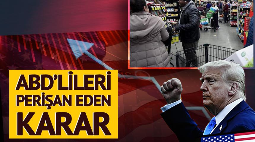 Fiyatlar fırlayacak diye marketlere akın edip stok yapıyorlar! Trump'ın gümrük vergisi kararı ABD'lileri perişan etti: "Dua edin de hayatta kalalım"