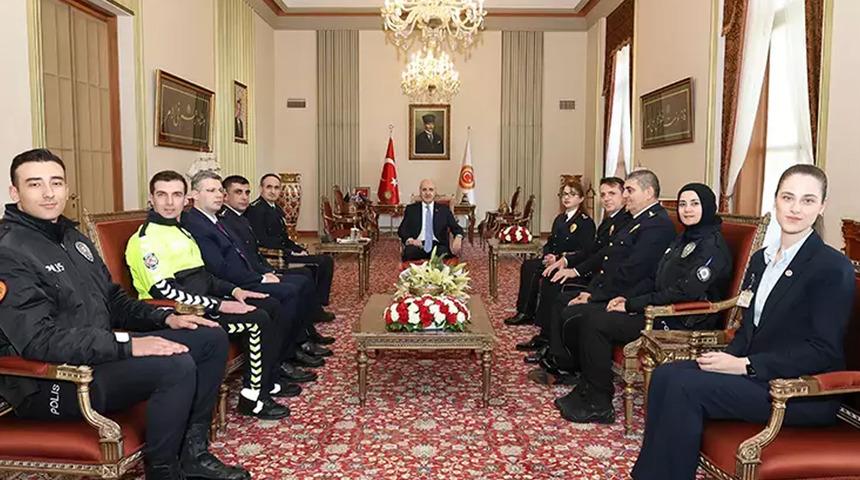 TBMM Başkanı Numan Kurtulmuş Meclis Koruma Daire Başkanlığı personelini kabul etti