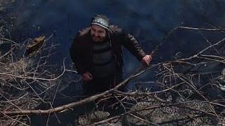 Kütahya'da bataklığa düşen şahıs kurtarıldı! Durumu ağır