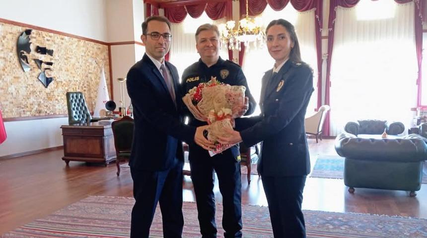 Beypazarı İlçe Emniyet Müdürü, Beypazarı Kaymakamı'nı ziyaret etti: "Şehit olan polislerimizi rahmetle anıyorum" 