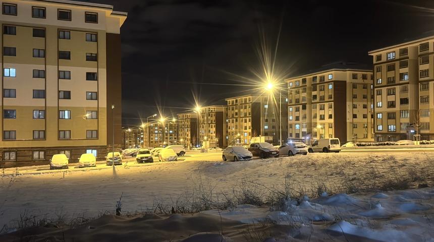 Erzurum kar yağışının ardından beyaza büründü