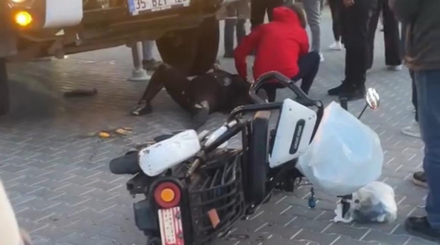Marmaris'te elektrikli bisiklet sürücüsü kadına tır çarptı