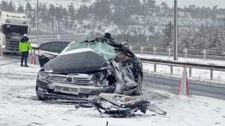 Ankara'da koruma aracı tankere çarptı! 1'i polis 2 kişi öldü