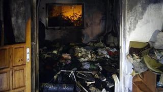 Elektrik kontağından çıkan yangında ev kullanılamaz hale geldi