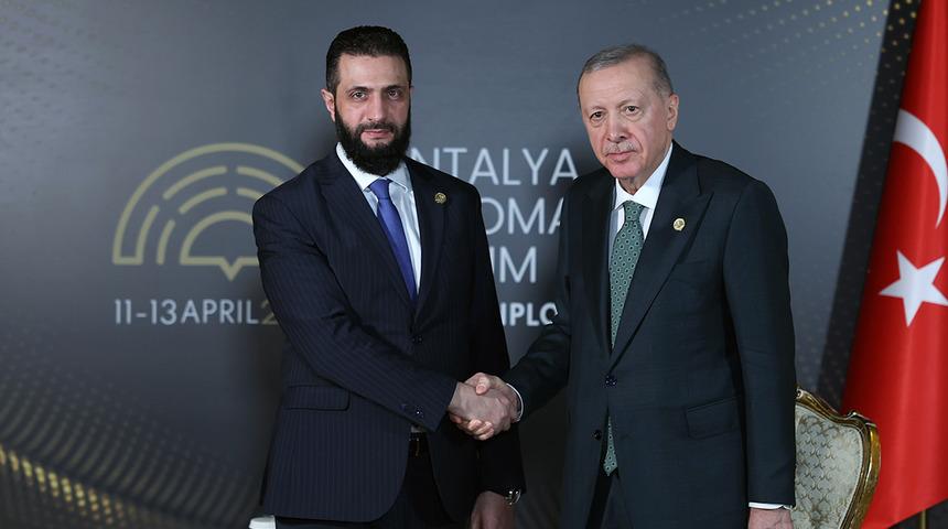 Cumhurbaşkanı Erdoğan, Ahmed Şara ile görüştü