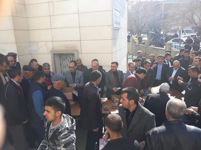 Afrin şehitleri için Mevlidi Şerif okutularak helva dağıtıldı