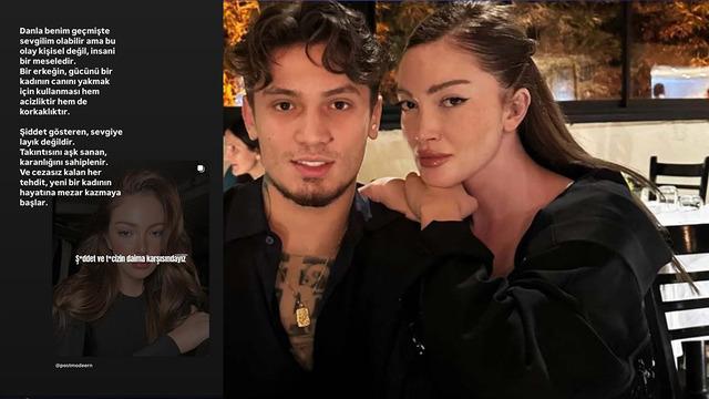 Eski sevgili Emirhan Çakal'dan Danla Bilic'e destek mesajı! “Şiddet gösteren, sevgiye layık değildir