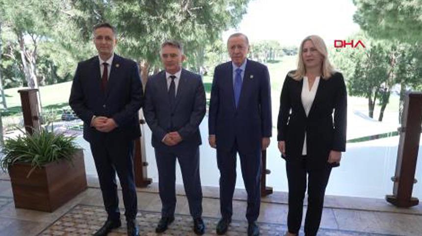 Cumhurbaşkanı Erdoğan, Bosna Hersek Devlet Başkanlığı Konseyi üyelerini kabul etti