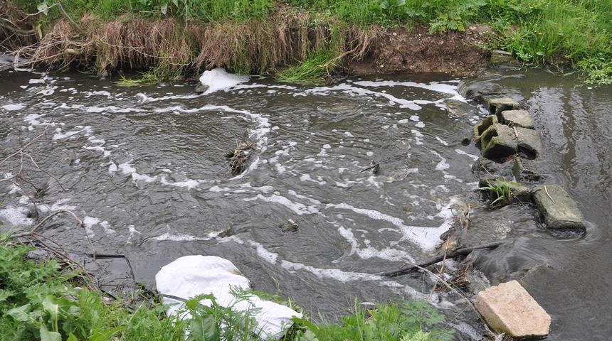 Kırklareli'nde korkutan görüntü: Kirlenen Saranlı Deresi'nin rengi değişti!