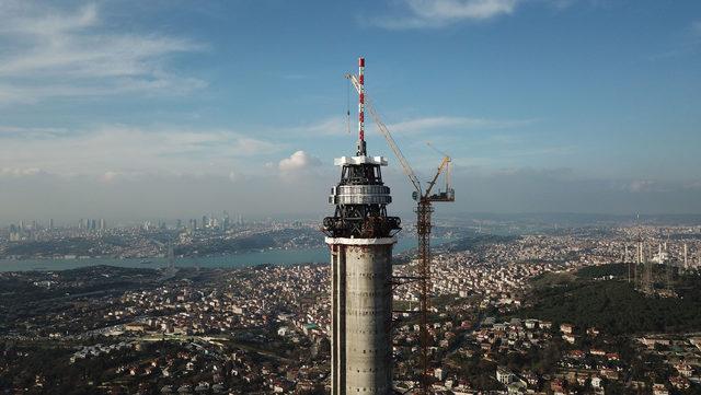 1300 tonluk anten yükselmeye başladı