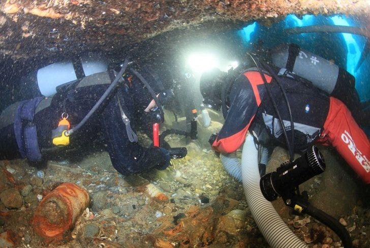 Ertuğrul Fırkateyni'nden dünyanın en eski mermileri çıkartıldı G2