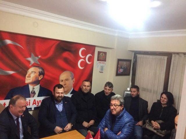 AK Parti Ayvalık İlçe Başkanlığı’ndan MHP’nin yeni ilçe yönetimine ziyaret