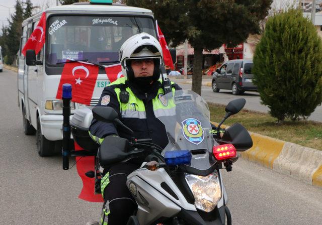 Adıyaman'da Mehmetçiğe destek konvoyu