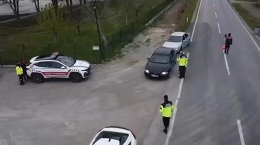 Manisa'da havadan destekli trafik denetimi