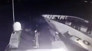 Türk sahil güvenlik botu ve Yunan botunun çarpıştığı o anlar kamerada