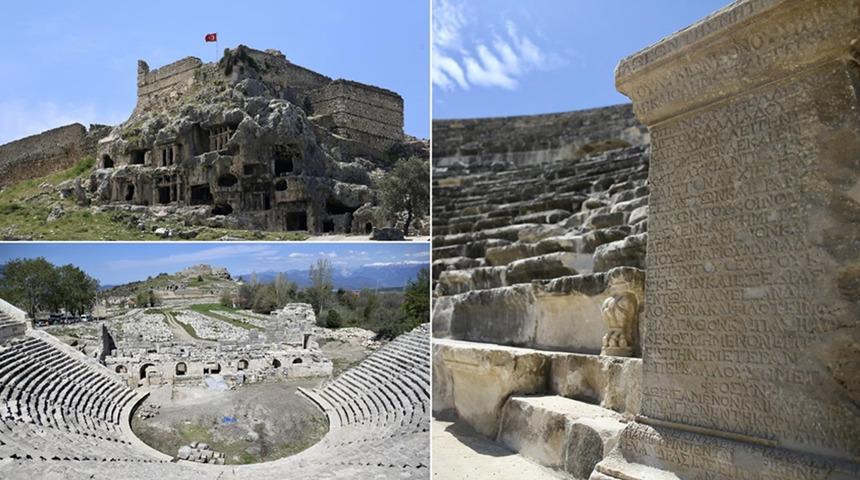 Restorasyonu süren Tlos Antik Kenti'nin tiyatrosu sahne için gün sayıyor