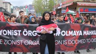 Orta ve Doğu Karadeniz'de İsrail'in Gazze'ye saldırıları protesto edildi
