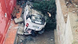 İstinat duvarından boşluğa düştü! 2 aralı