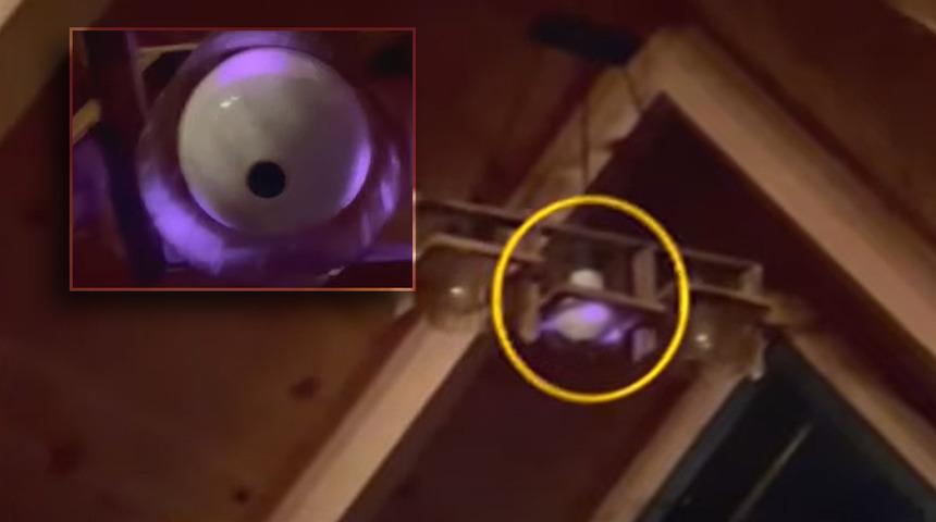 Sapanca'da bungalovda skandal: Ampulden gizli kamera çıktı! 360 derece çekim yapıyormuş