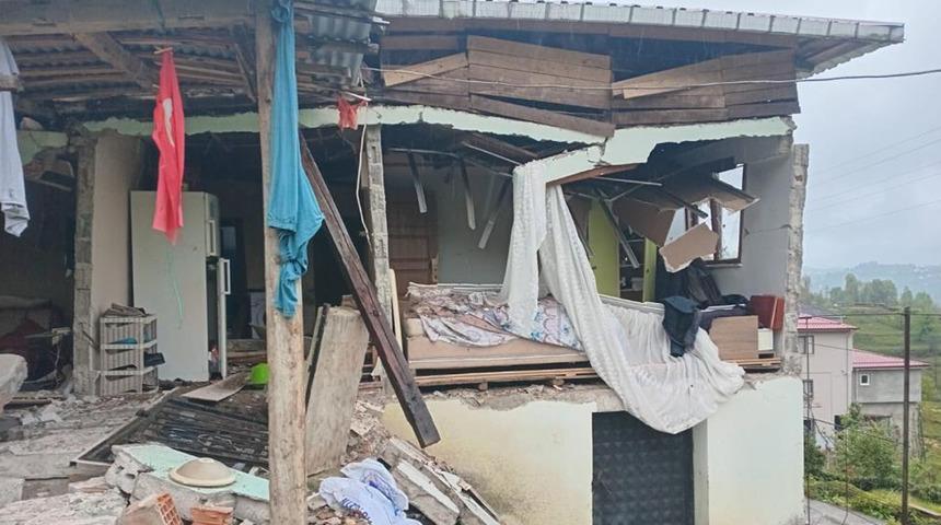 Trabzon’da tüp patlaması! Yaşlı adam patlama sonrası çöken evin enkazında kaldı