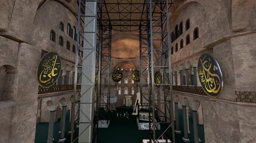 Ayasofya'nın ana kubbesinde tarihi restorasyon başlıyor