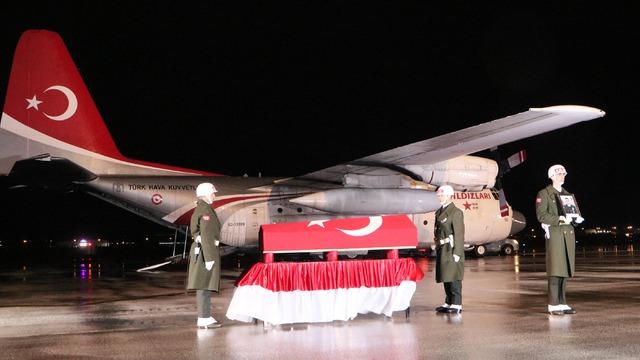 Pençe-Kilit Operasyonu bölgesinde şehit olan Piyade Uzman Çavuş Tokyürek'in naaşı Erzurum'a getirildi