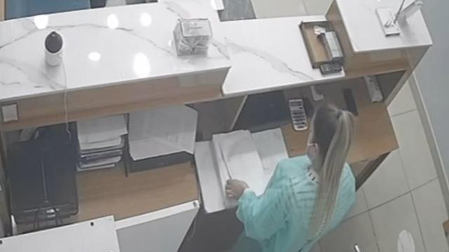 Diş kliniğinde sadaka kutusunu hırsızlığı