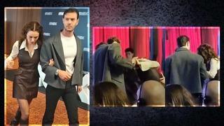 Yürekler ağza geldi! 'Bir Kaosun Anatomisi' tanıtımında Serra Arıtürk ayağını burktu! imdadına Aytaç Şaşmaz yetişti