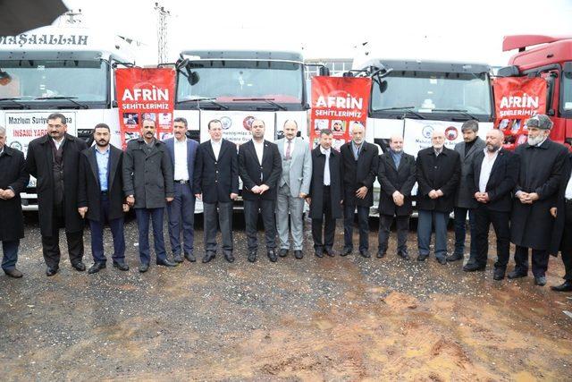 Afrin’e 5 Tır insani yardım