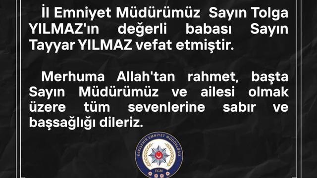 Eskişehir İl Emniyet Müdürü'nün acı günü