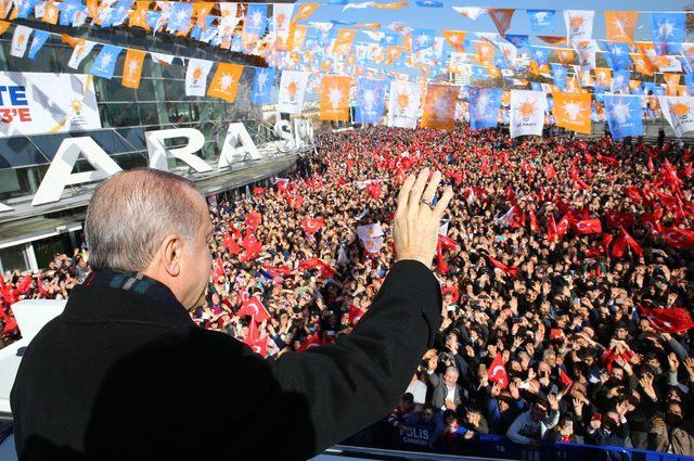 Cumhurbaşkanı Erdoğan : Şimdi 780 bin kilometrekareyi ilmek ilmek dokuyoruz, dokuyacağız