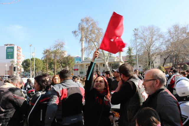 Motosiklet tutkunlarından Afrin'deki Mehmetçikler'e destek